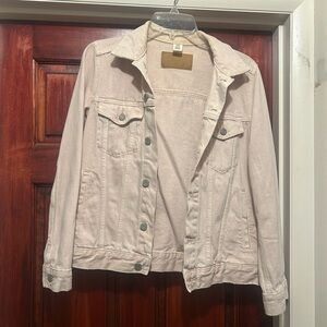 H&M Pale Pink Denim Trucker Jacket